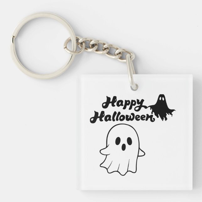 Porte-clefs Cute Happy Halloween Ghost Keychain (Devant)