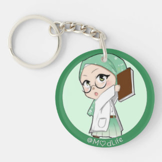 Porte-clefs cute hijabed anime key chain