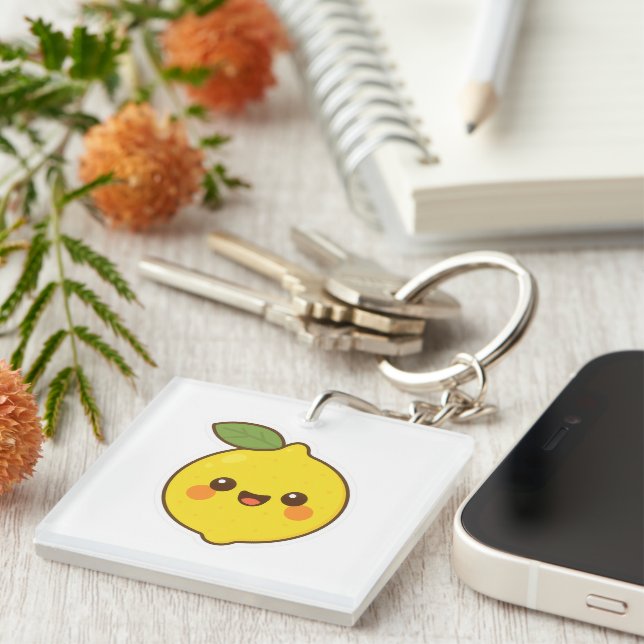 Porte-clefs Cute Kawaii Lemon (Devant Droit)
