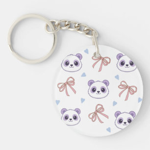Porte-clefs Cute Lilac Panda Motif Porte - clé - Style Kawaii