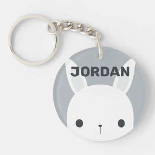 Porte-clefs Cute Little Bunny Rabbit with Personalized