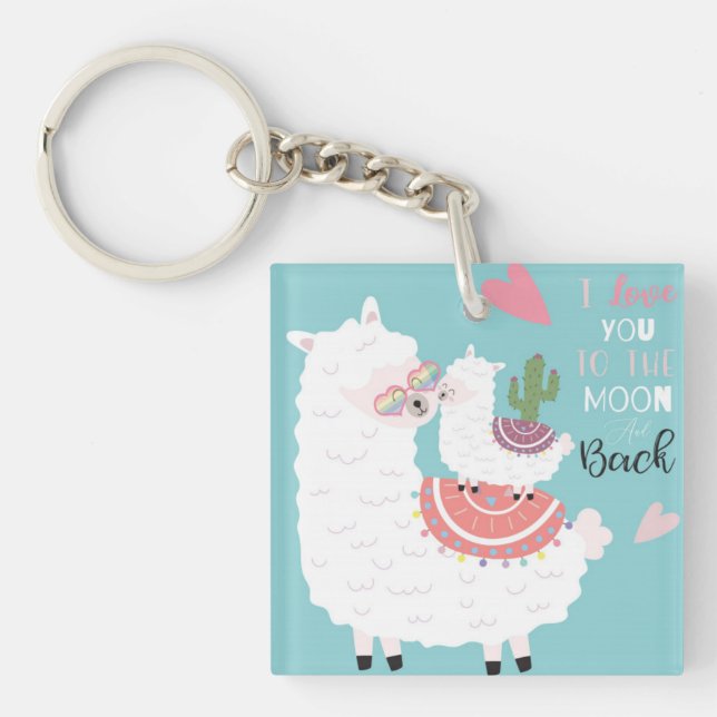 Porte-clefs Cute Llamas Porte - clé (Devant)