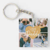 Porte-clefs Cute Love You 'Papa' Photo personnalisée Collage C (Devant)