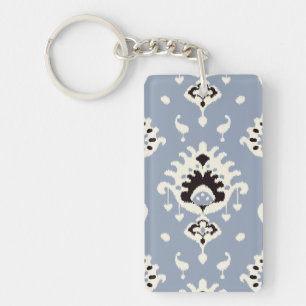 Porte-clefs Cute motifs tribaux gris beige ikat