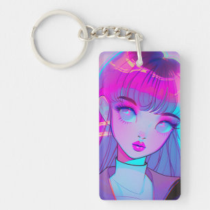 Porte-clefs Cute Neon Anime Porte - clé fille