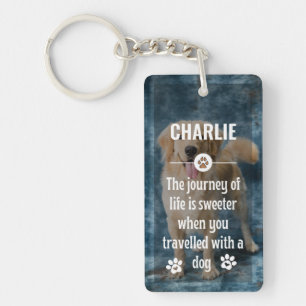 Porte-clefs Cute personnalisée 2 photos amoureux des chiens mo