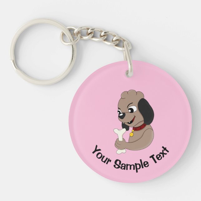 Porte-clefs Cute puppy dog keychain (Devant)