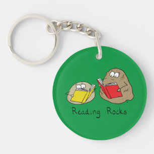 Porte-clefs Cute Reading Rocks Librairie Book Lovers