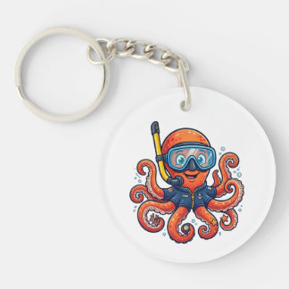 Porte-clefs Cute Snorkeling Octopus - Ocean Explorer