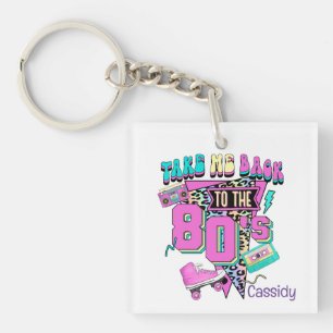 Porte-clefs Cute Take Me Back to the 80's" Retro