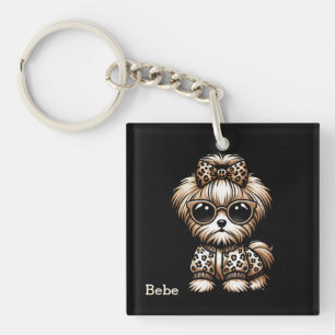 Porte-clefs Cute Terrier Yorkshire Nom personnalisé