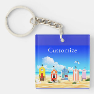 Porte-clefs Cute Tiny Beach Shacks Thunder_Cove