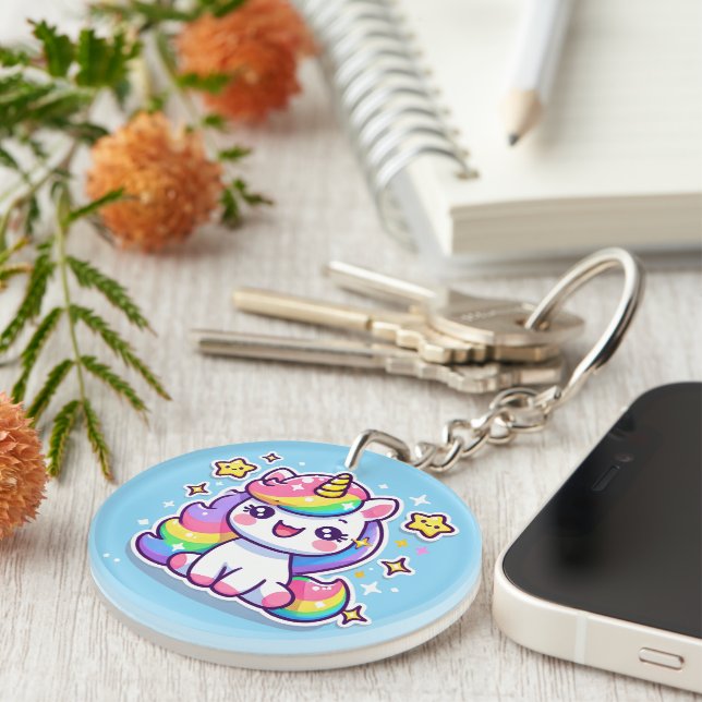 Porte-clefs Cute Unicorn (Devant Droit)