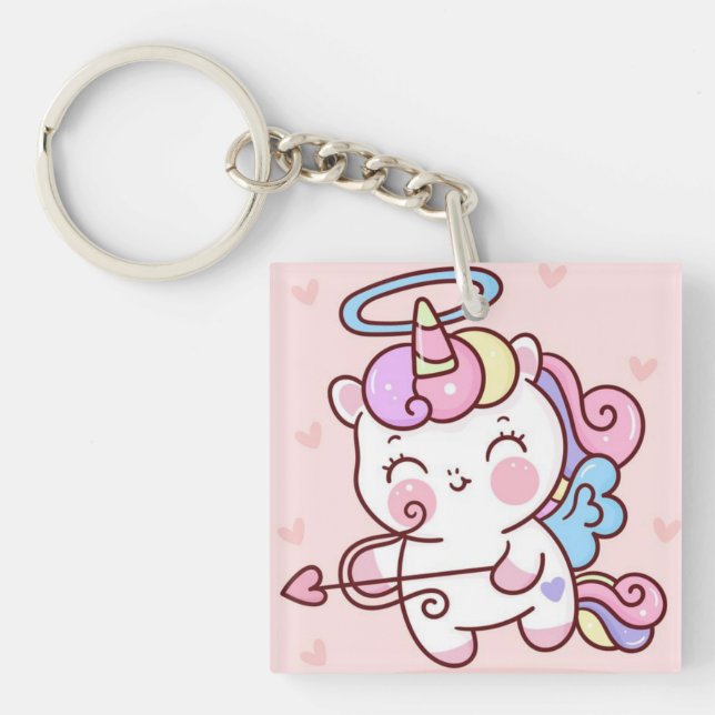 Porte-clefs Cute Unicorn (Devant)