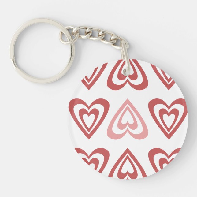Porte-clefs Cute Valentine Hearts – Love & Romance Design (Devant)
