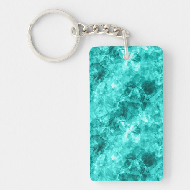Porte-clefs Cyan Crumpled Texture (Devant)