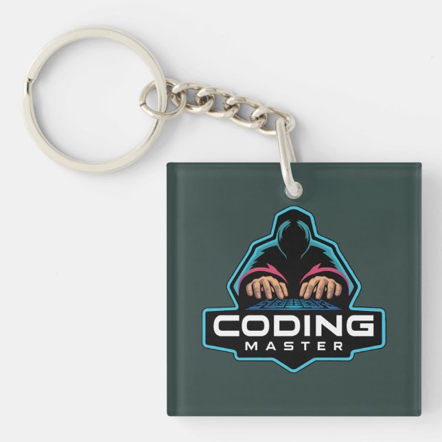 Porte-clefs Cyber Coding Guru : Cadeaux technologiques (Devant)