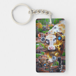 Porte-clefs Cyber-vache vapeur