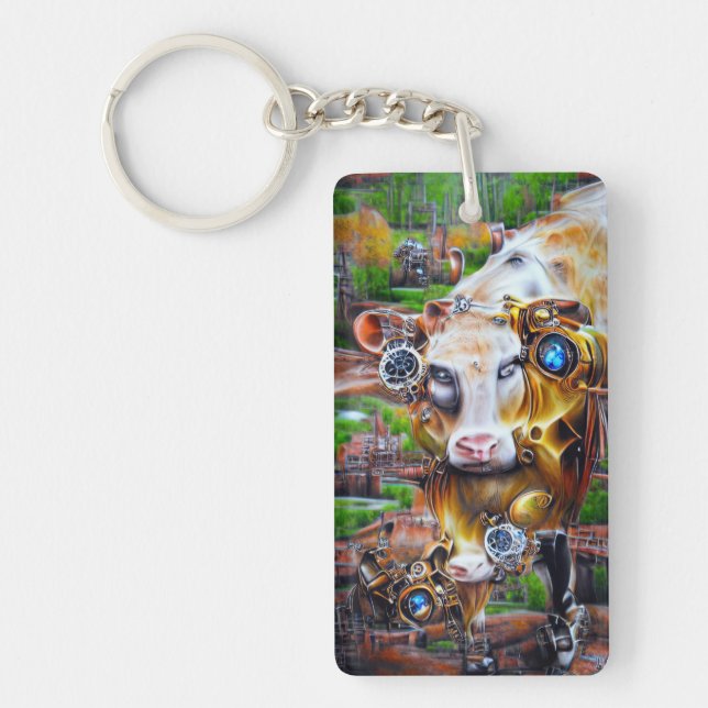 Porte-clefs Cyber-vache vapeur (Devant)