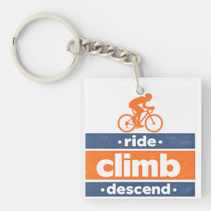 Porte-clefs Cyclisme Monter Descendre Citation Vintage