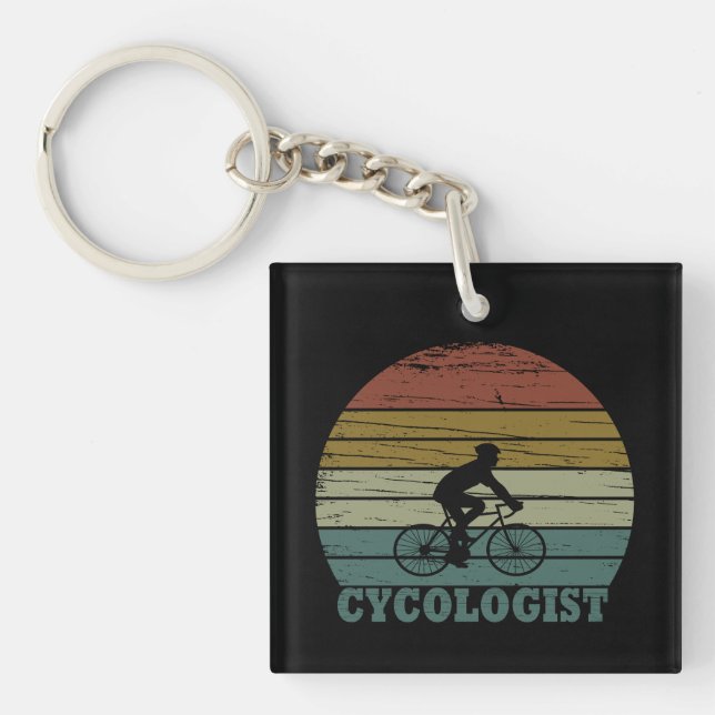 Porte-clefs Cycologiste drôle dire vélo (Devant)