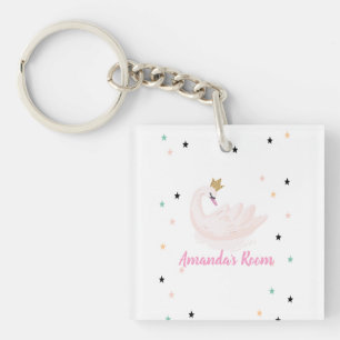 Porte-clefs Cygne chic, Étoiles, Princesse