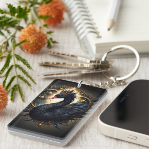 Porte-clefs Cygne d'Obsidienne de Grâce Silencieuse – Dark Fan