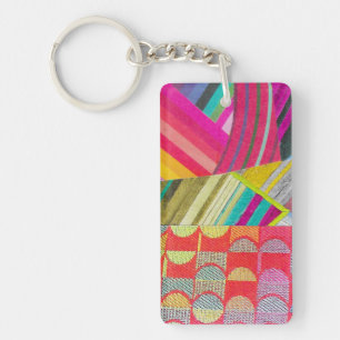 Porte-clefs D est pour collage de diagonales et de courbes