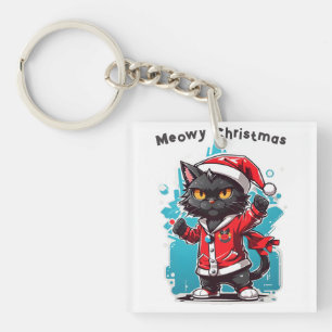 Porte-clefs Dabbing Chat noir : Fêtes de Noël de la moelle
