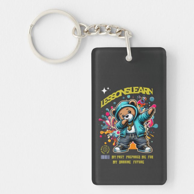 Porte-clefs DABBING FUTURE LESSONS LEARN Acrylic Keychain (Devant)