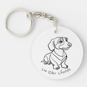 Porte-clefs Dachshund Art Linéaire - Style de vie Low Rider