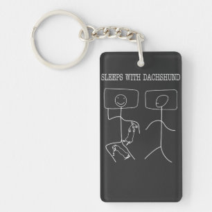 Porte-clefs Dachshund Dormir Avec Dachshund