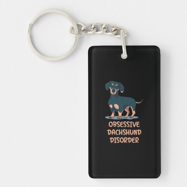 Porte-clefs Dachshund obsessionnel (Devant)