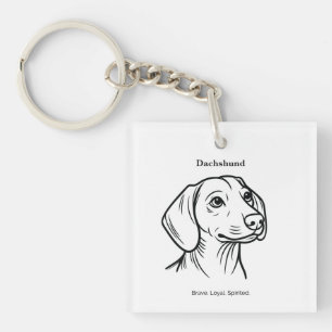 Porte-clefs Dachshund Portrait