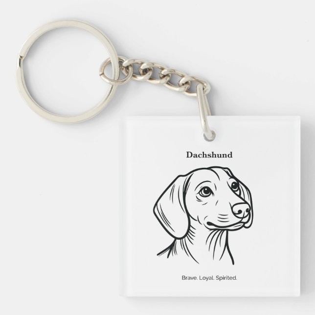Porte-clefs Dachshund Portrait (Devant)