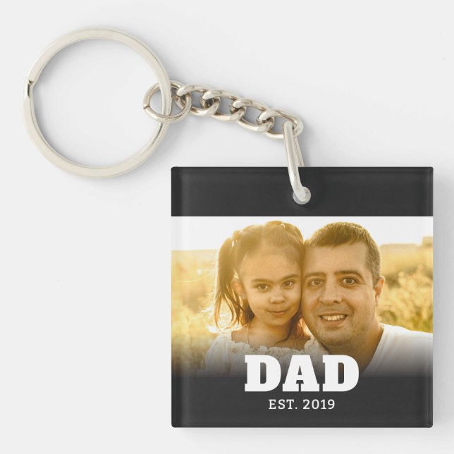 Porte-clefs Dad Established Modern Bold Photo (Devant)