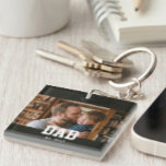 Porte-clefs Dad Established Photo Father's Day Gift<br><div class="desc">Dad Established photo acrylic double-sided key chain with minimal bold font DAD established with date or dates of the year your first child or each child was born in modern black and white theme. Keep the name "Dad" or change it to the name he is referred by. Totally up to...</div>