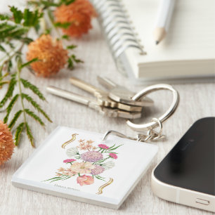 Porte-clefs Dahlia Floral Design – Elegant