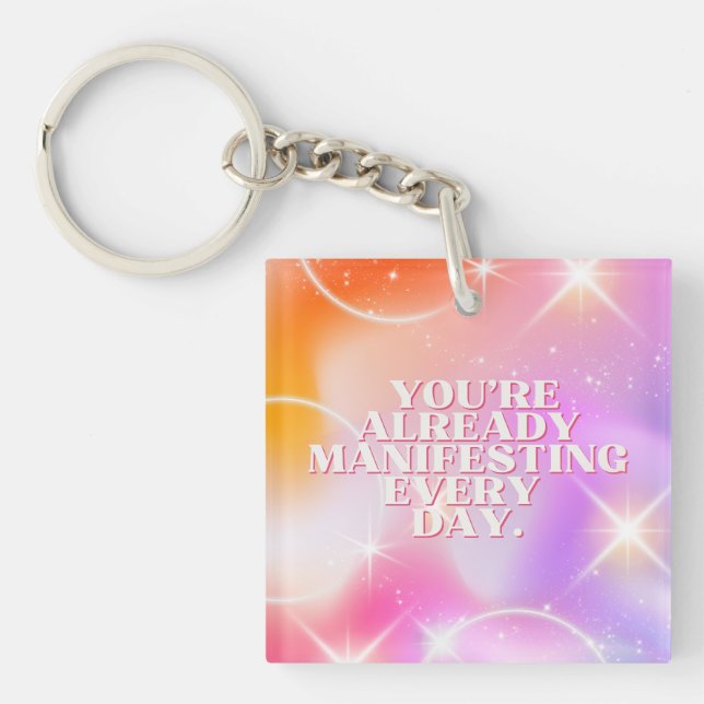 Porte-clefs Daily Affirmation, Law of Attraction, Motivational (Devant)