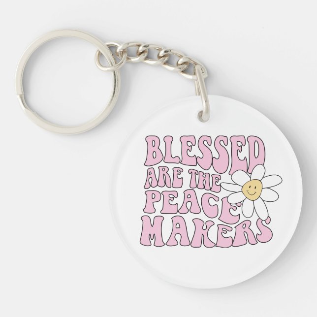 Porte-clefs Daisy et les artisans de la paix Slogan (Devant)