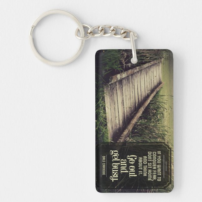 Porte-clefs Dale Carnegie Citation Inspirationnelle "Accrochez (Devant)