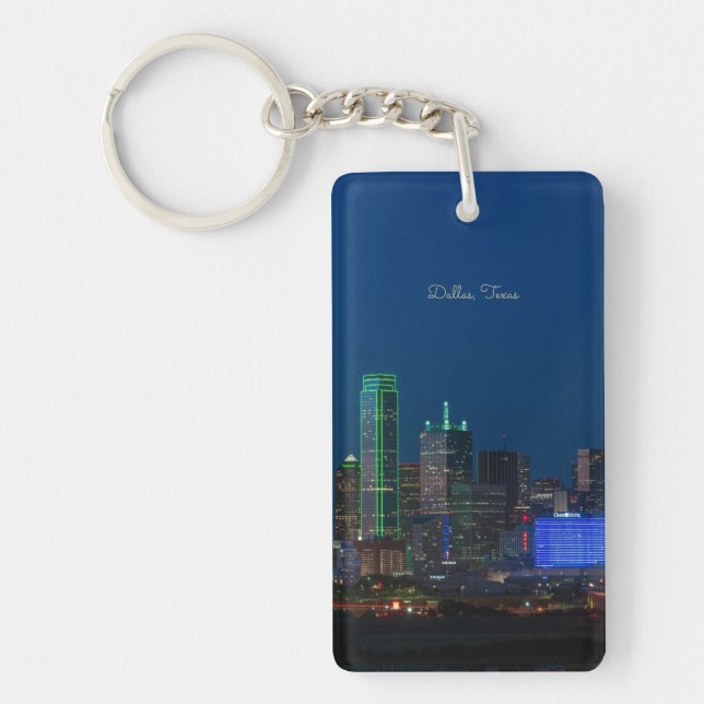 Porte-clefs Dallas, Texas, photo de paysage urbain, (Devant)