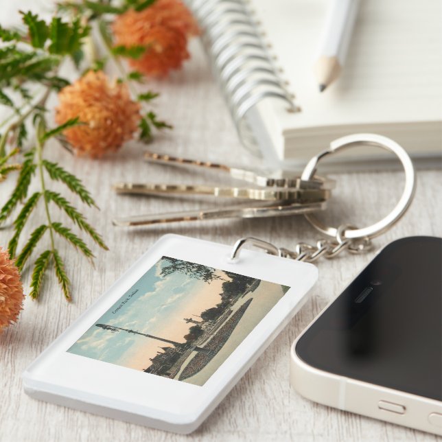 Porte-clefs Dallas TX, Central Park, années 1910 Inspiré Vinta (Devant droit)