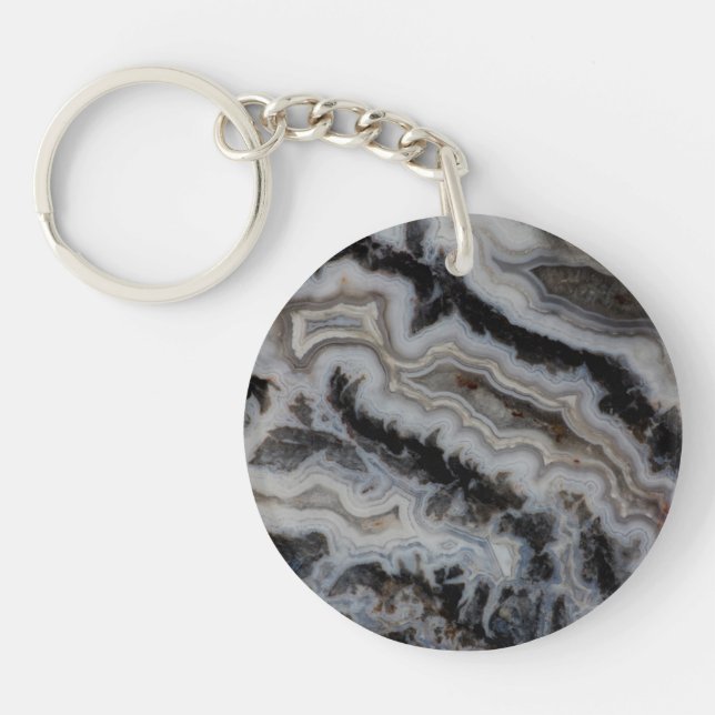 Porte-clefs Dalle mixte de jaspe agate (Devant)