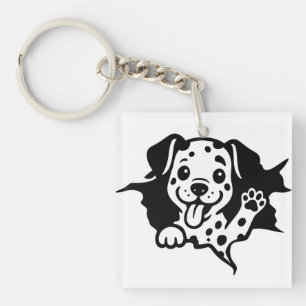 Porte-clefs Dalmatien, Chiot, Dessin Animé