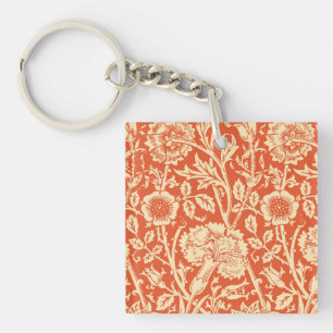 Porte-clefs Damassé d'oeillet de Nouveau d'art, mandarine