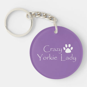 Porte-clefs Dame de Yorkie folle