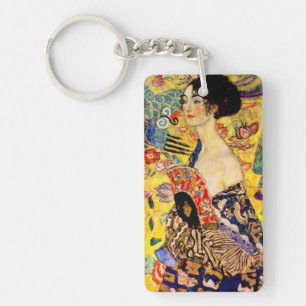 Porte-clefs Dame Gustav Klimt avec ventilateur