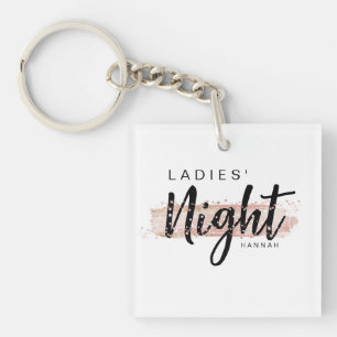 Porte-clefs Dames Nuit Aquarelle Blush Bachelorette Party