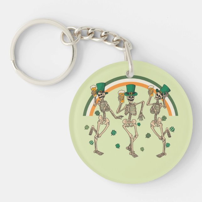 Porte-clefs Dancing Skeletons St Patrick (Devant)